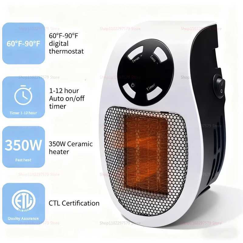 2025 Portable Wall Mounted Electric Heater Winter home/living room use fast warm air compact convenient heating appliance Y251113