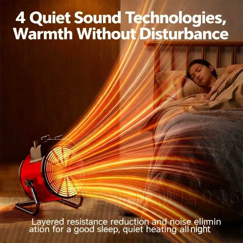 Portable Electric Heater Hot Air Blower 2000W Adjustable Radiator Fan Heater for Office Home Room Warmer Low Energy Consumption Y251113