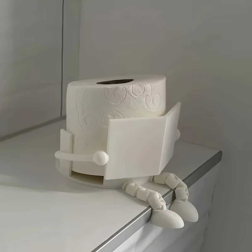 Cute Raccoon Toilet Paper Holder Playf Bathro Decor With Trash Can Lid Cover Unique Gift Idea Funny He Accessory Y251112