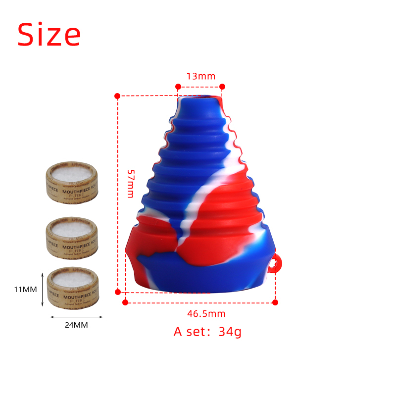 Silicone Smoking Pipes Nozzle,Tobacco bong Nozzle,Funnel MouthPiece Filter Suction Nozzle Water bong Accessories,Silicone bongs pipes filter