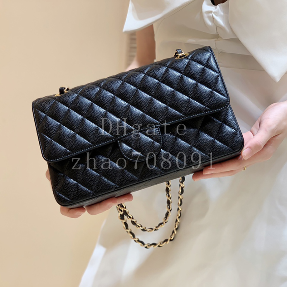 Designer bag Flap bag Medium 25.5cm Genuine Leather Shoulder Bag Mirror quality Luxury Chain Bag With box CA01