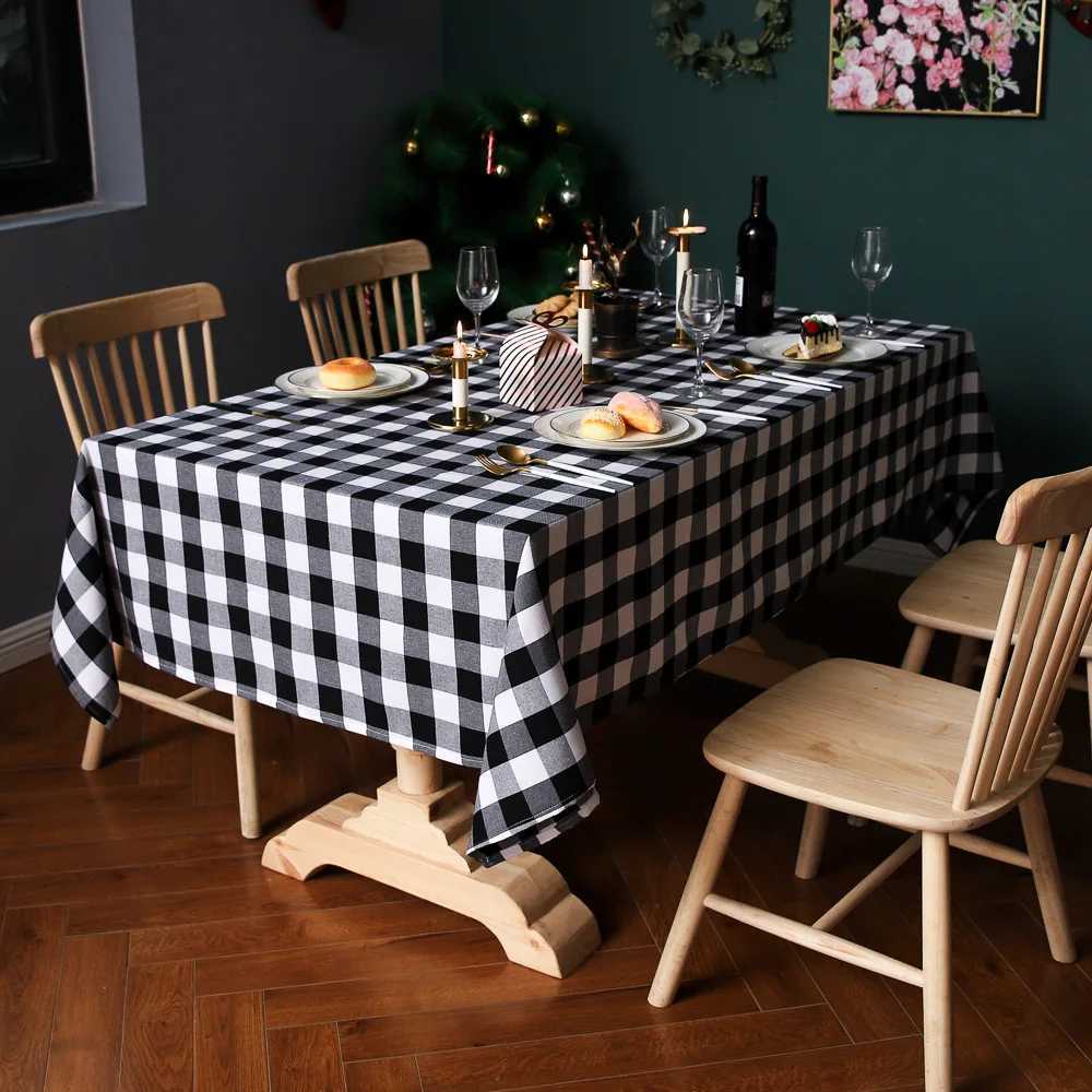 Christmas Christmas Checkered Square Tablecloth Buffalo Plaid Xmas Table Cloths Winter Farmhouse Table Decor for Dining Parties Holiday Y251113