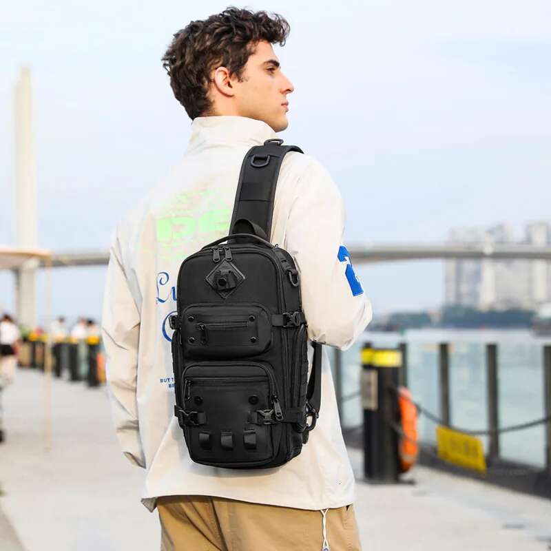 Ozuko bag Outdoor Tactical One Shoulder Crossbody High Capacity Waterproof Sports Bag For Man