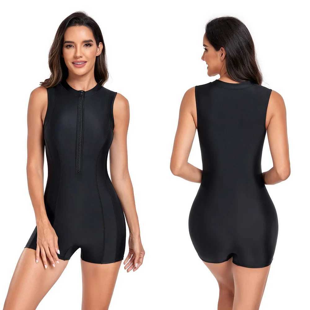 Woman Swimsuit Sport Style One Piece Bathing Suit Sleeveless Quick Dry Swimming Clothes Female Surfing Suit Womens SwimwearW251113