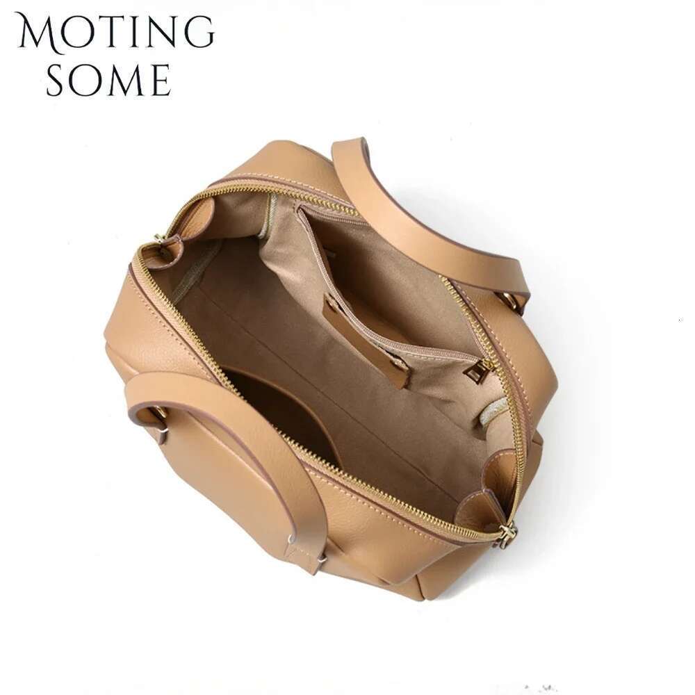Motingsome Bag For Women 2025 New First-Layer Cowhide Bobe Bags Lady Commuter Shoulder Messenger Retro Bowg Handbag