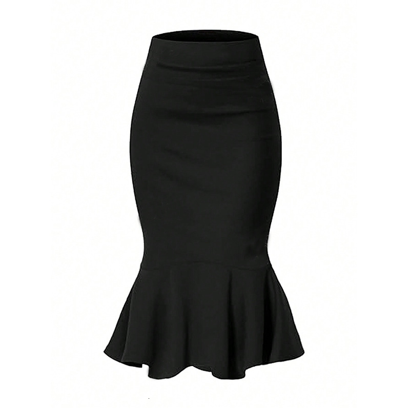 Elegant temperament style half skirt for spring and summer 2025 including buttocks and fishtail skirt solid color skirt