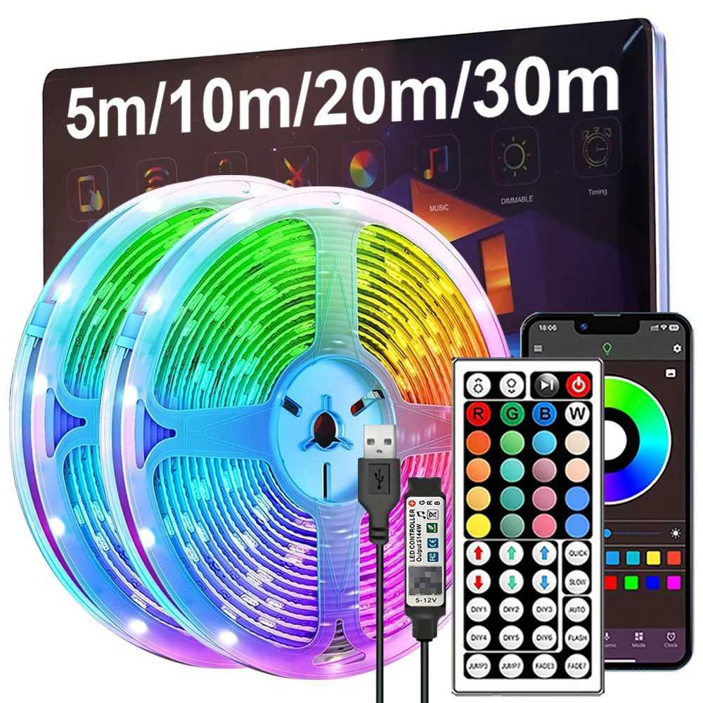 Led Strip Lights RGB Led Ribbon Flexible Tape with Remote Control for Rome Bedroom Decor TV Backlight Luces Led W251112