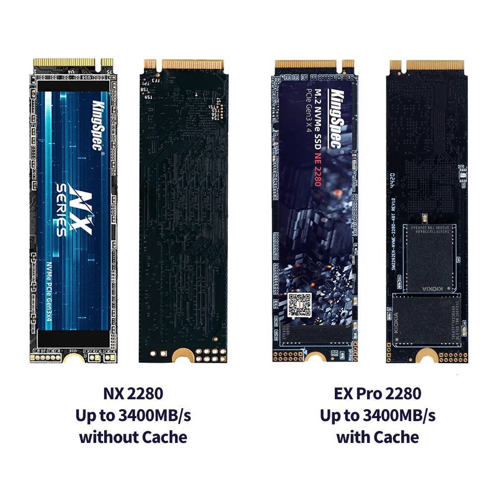KingSpec 256gb 512gb 1TB 2TB M2 SSD M2 PCIe30 NVME Solid State Drive 2T Dram Cache Internal Hard Disk for Desktop Laptop PS4