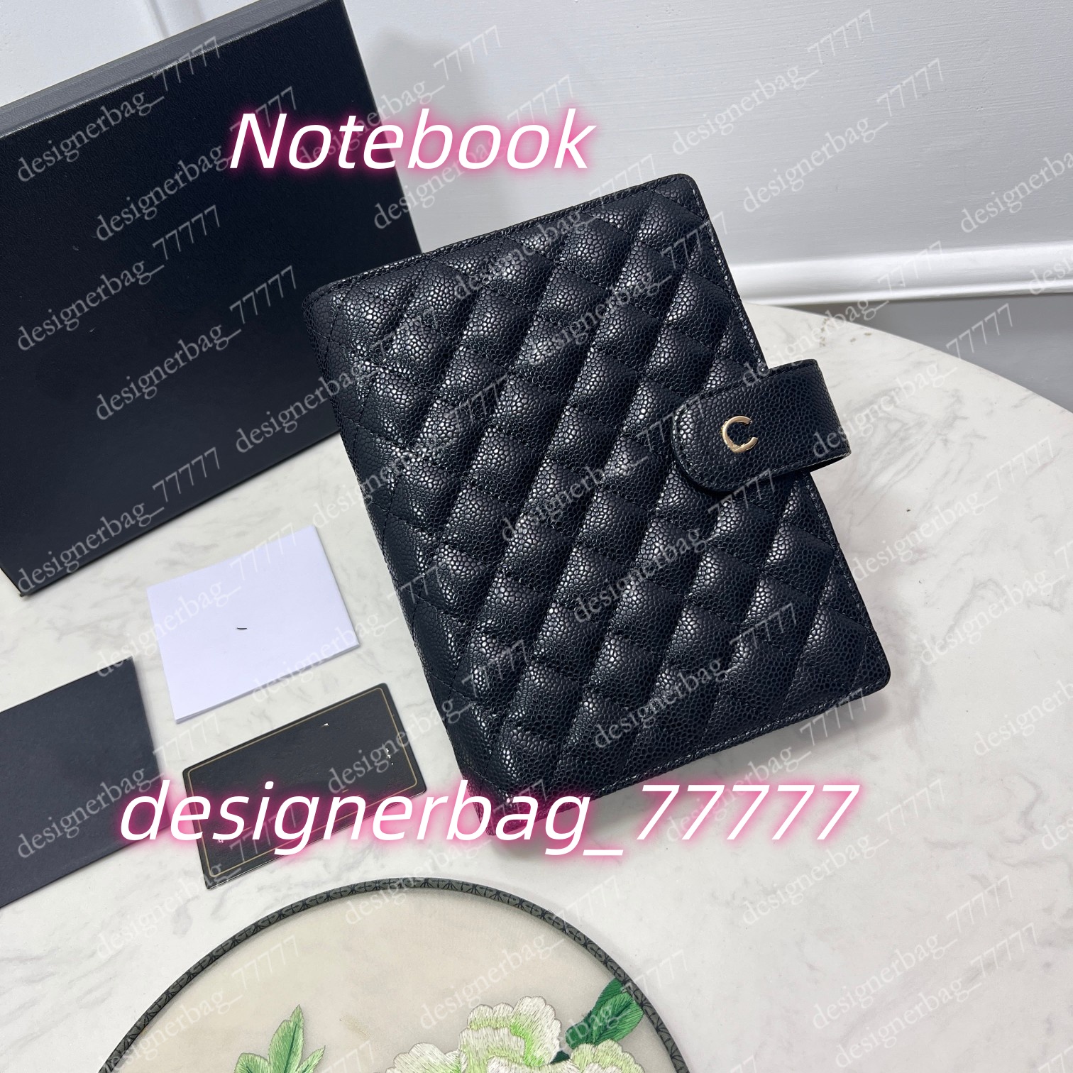 Quality Agenda Holder Case Planner With Box Large Small Waterproof Ring Notebook Cover Work Meeting Note Calendar Luxury Designer Wallet Credit Card Case