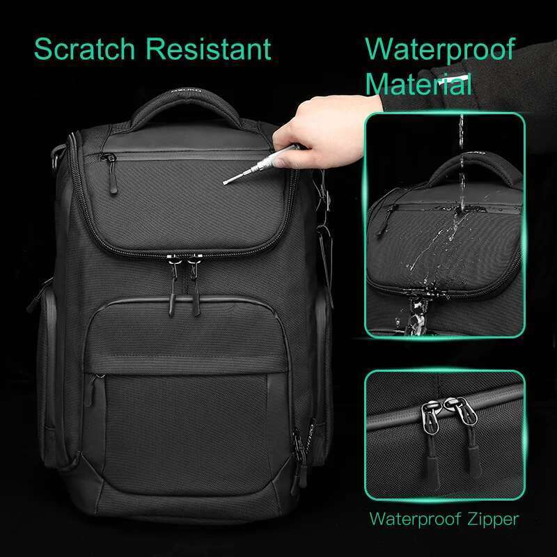 OZUKO Multifunction Men Large Capacity Waterproof Backpacks 15.6 Inch Laptop Backpack Outdoor Travel Business Male Bag