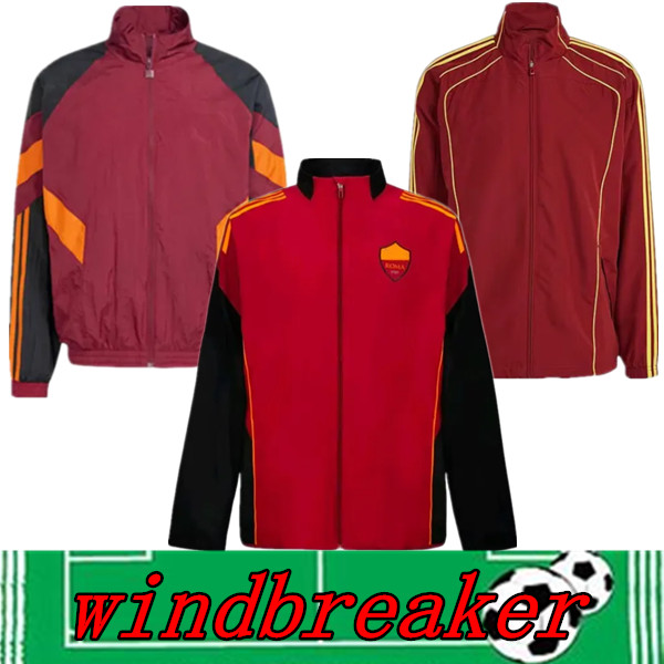 25 26 Special edition AS Training suit soccer tracksuits ABRAHAM 2025 2026 PAREDES DYBALA MANCINI ZALEWSKI EL SHAARAWY ROME tracksuit embroidery windbreaker Fan