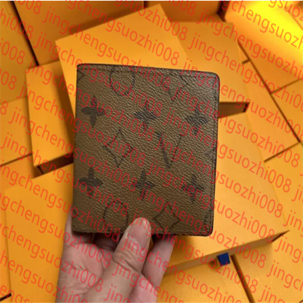 Genuine leather Designers Men plaid wallets designer purses luxury leather short wallet Card Holder wallets classic pocket Genuine leather Man Bags original box