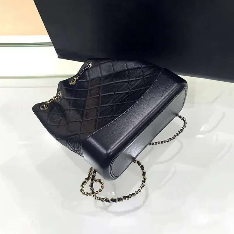 2024 New Tweed Style Argyle Women's Backpack Anna Chain Strap Wanderlust Genuine Leather Single Shoulder Bag