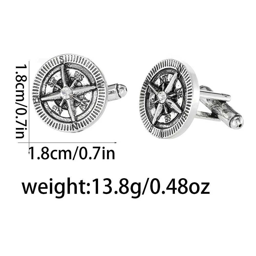 High quality luxury compass cufflinks mens octagonal star cufflinks business party cufflinks shirt buttonsT250412