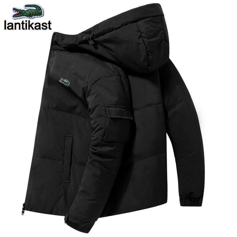 Noble Crocodile White Duck Hooded Thickened Warm Cotton Coat 2022 designer handbag New Winter Short Down Jacket for Men