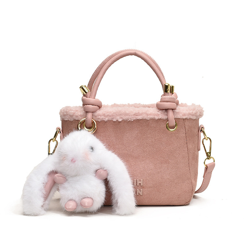 2025S Designer Women s Bag Strawberry Pie Pillow for Women New Cute Plush Handheld Small Square Hairy Crossbody Bag