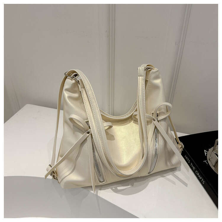 Underarm 2025spring/summer bow fashion gentle one shoulder niche Korean version women's new tote bag