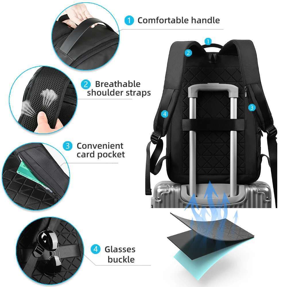 Heroic Knight Slim Man Laptop Waterproof School Bag With USB Charging For Boys Teenagers Backpack Men On Work