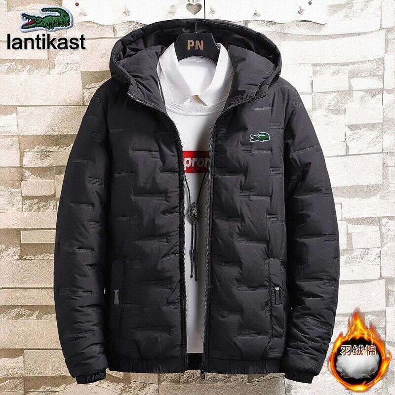 Noble Crocodile designer handbag for Men Casual Thickened Warm White Duck Down Winter Coat Slim Fit Sports Cotton Jacket Trendy
