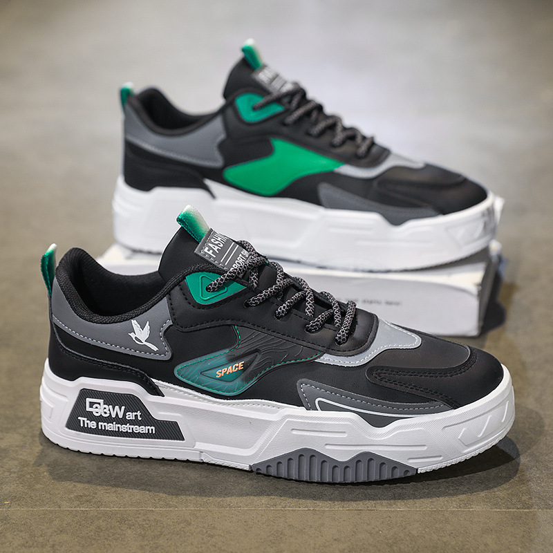 2025 Spring New Men's Low-Top Casual Sneakers - Breathable Leather Athletic Running Shoes for Men, Fashion Versatile Streetwear
