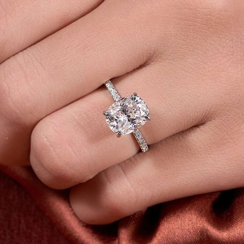 GRA Various Zircon Classic Shining Rings for Women Engagement Wedding Real 925 Sterling Silver Luxury High Quality Fine Jewelry