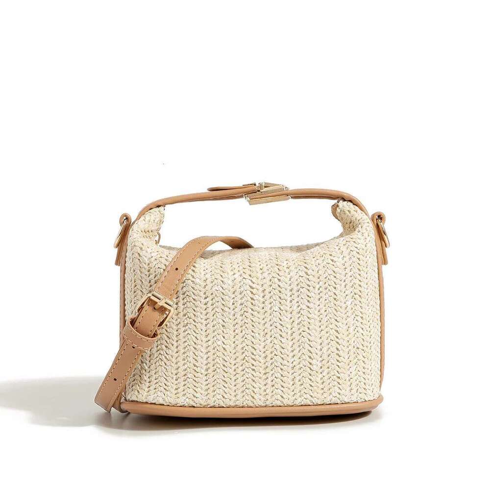 Handmade Beach Bag Summer Straw Handbag Women Handmade Woven Crossbody Seaside Beach Shoulder Bag Bohemian Hollow Lady Handle Bagbag Bolsos Kq1