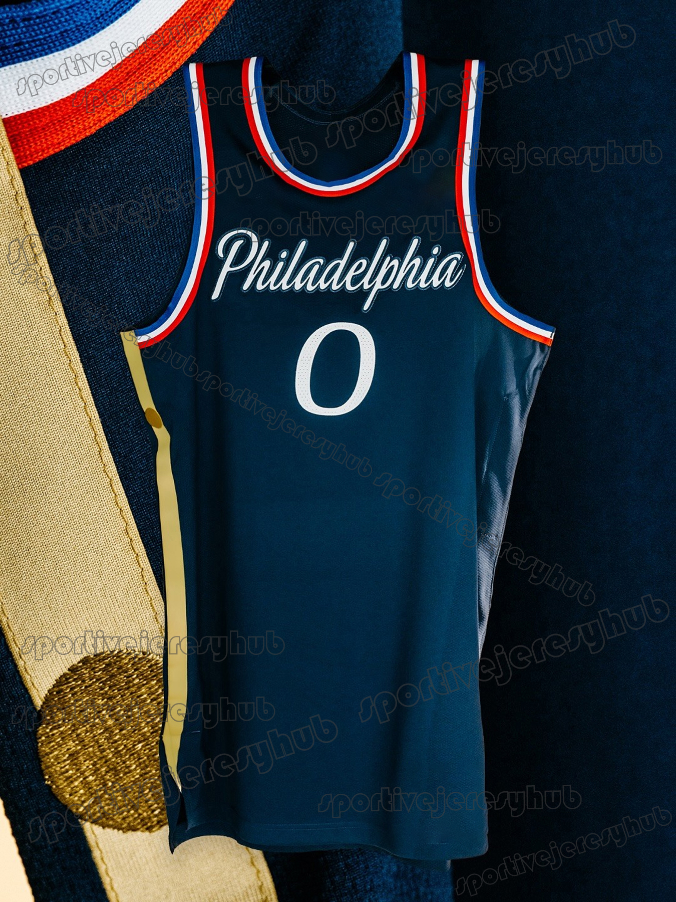 2025-26 City Basketball Jersey George Maxey Edgecombe Grimes Oubre Jr. Drummond McCain Custom Stitched Casual Wear All Sizes Available