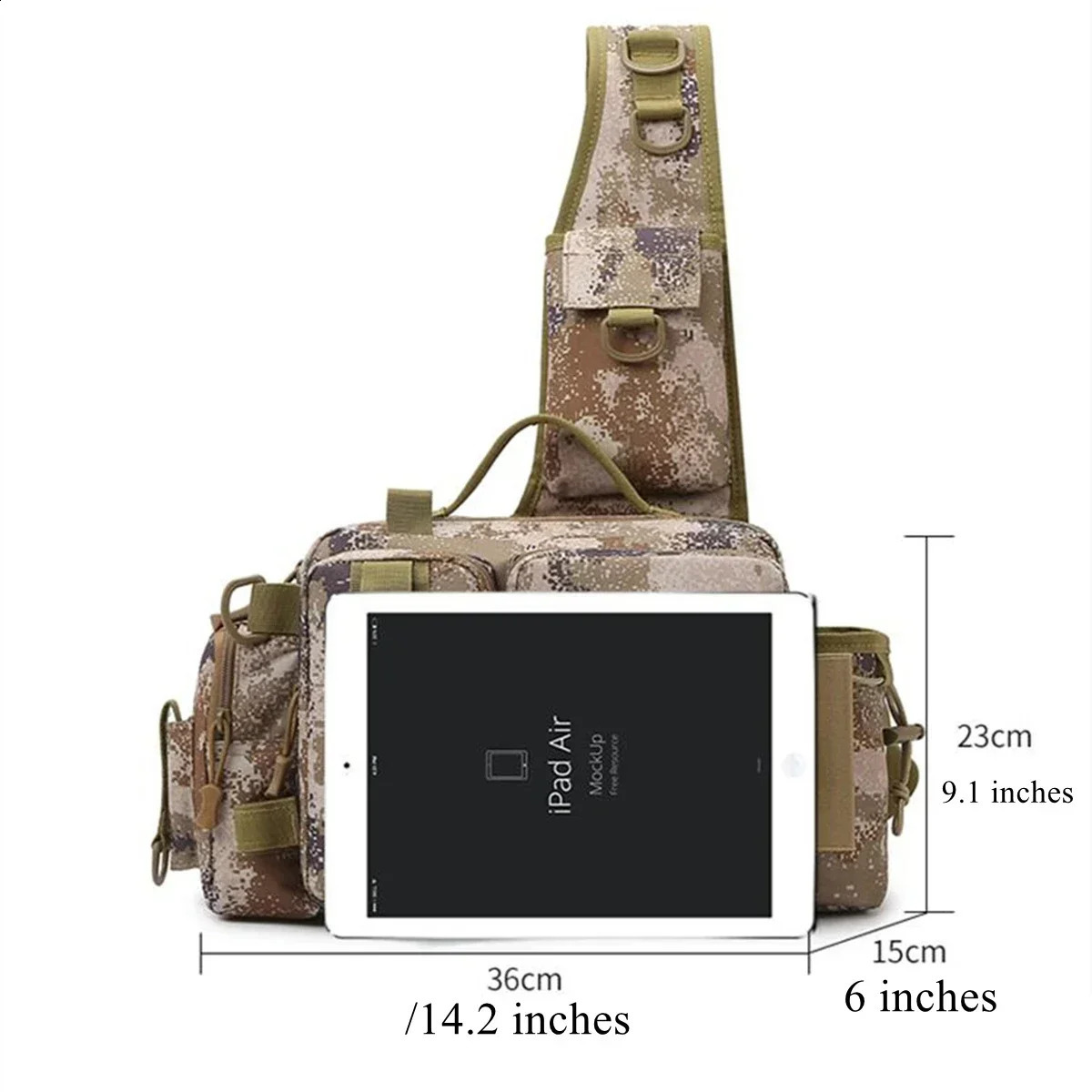 Fishing rod bag flying fish backpack box sling portable shoulder strap fanshaped waist mens fishing bait camping 250410