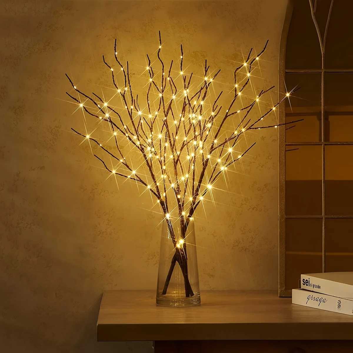 1/2PC Artificial Branch Decorative Lamp Suitable for Indoor and Outdoor Christmas Wedding and Home Decoration M251113