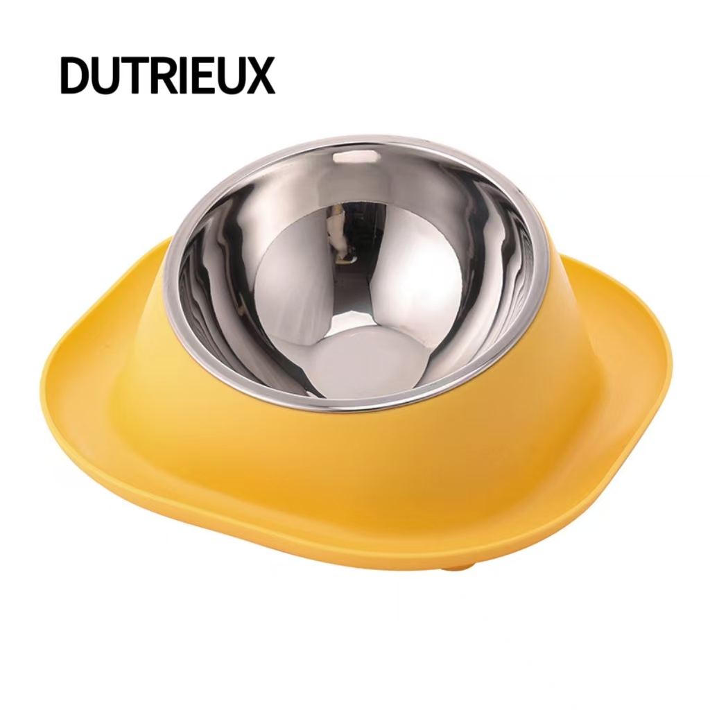 H1425 Puppy food bowl with one-piece design, non-slip base to protect puppy's neck, combines eating and drinking in one.