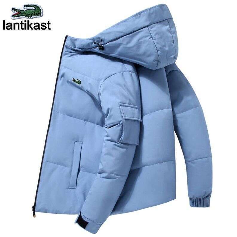 Noble Crocodile Down Jacket for Men LANTI KAST Winter 2025 New Trendy Brand Ins Thickened Cotton designer hoodie Coat with Hood Hong Kong Style Outerw