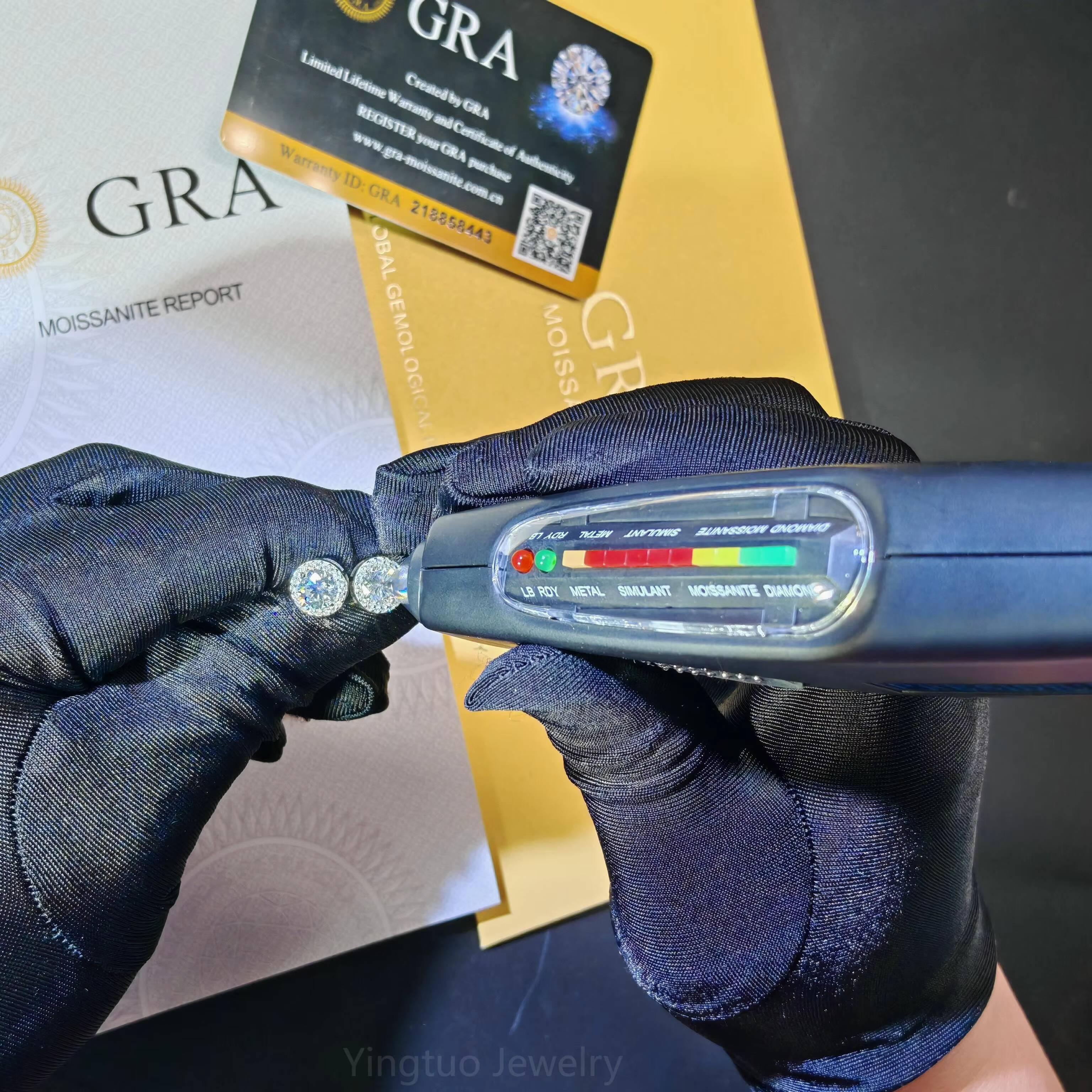 2025 New Arrival Hip Hop Earrings 50mm 65mm 80mm S925 18K White Gold Plated Pass Test D VVS1 Moissanite Earrings