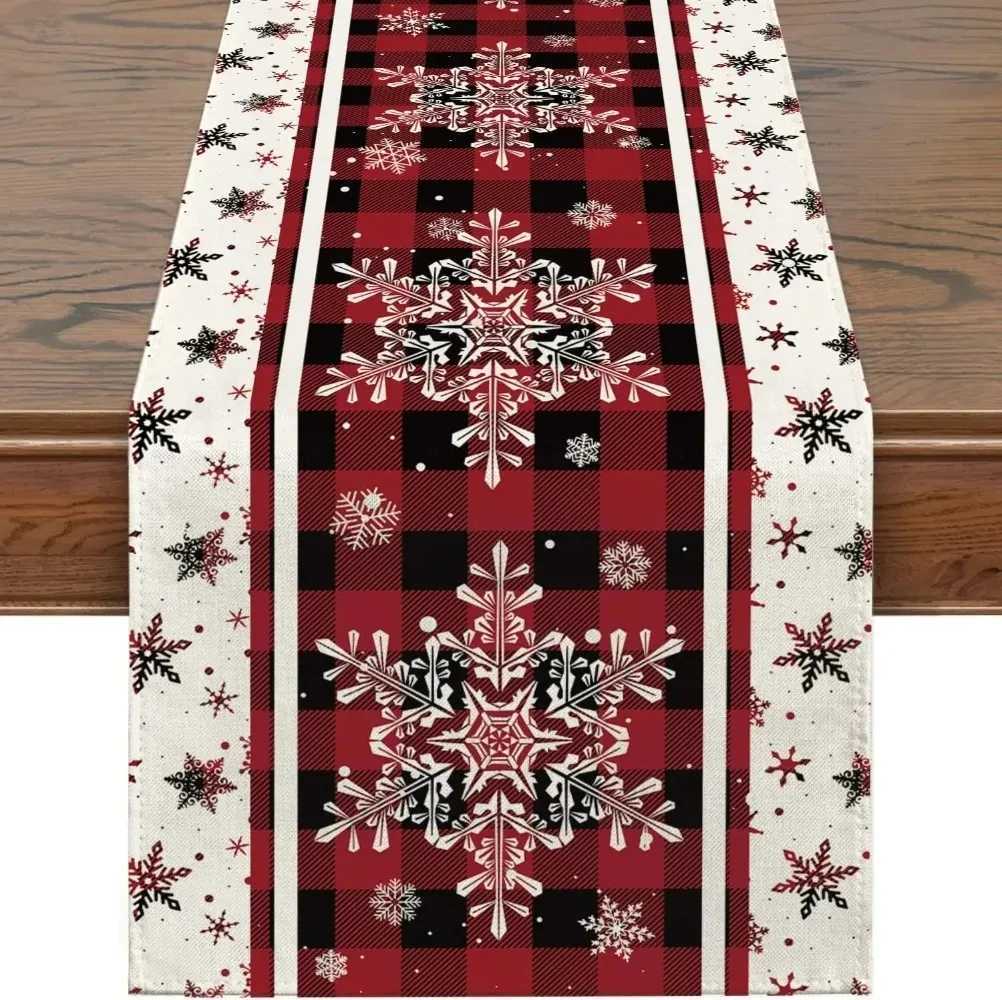Christmas Merry Christmas Red Pine Tree Table Decoration Table Flag Winter Christmas Holiday Party Kitchen Table Decoration Y251113