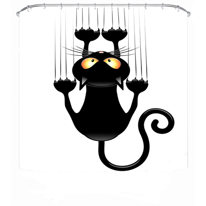 YL-37370 Customized 3D High-Definition Digital Printed Polyester Waterproof and Mildew-Proof Shower Curtain Set