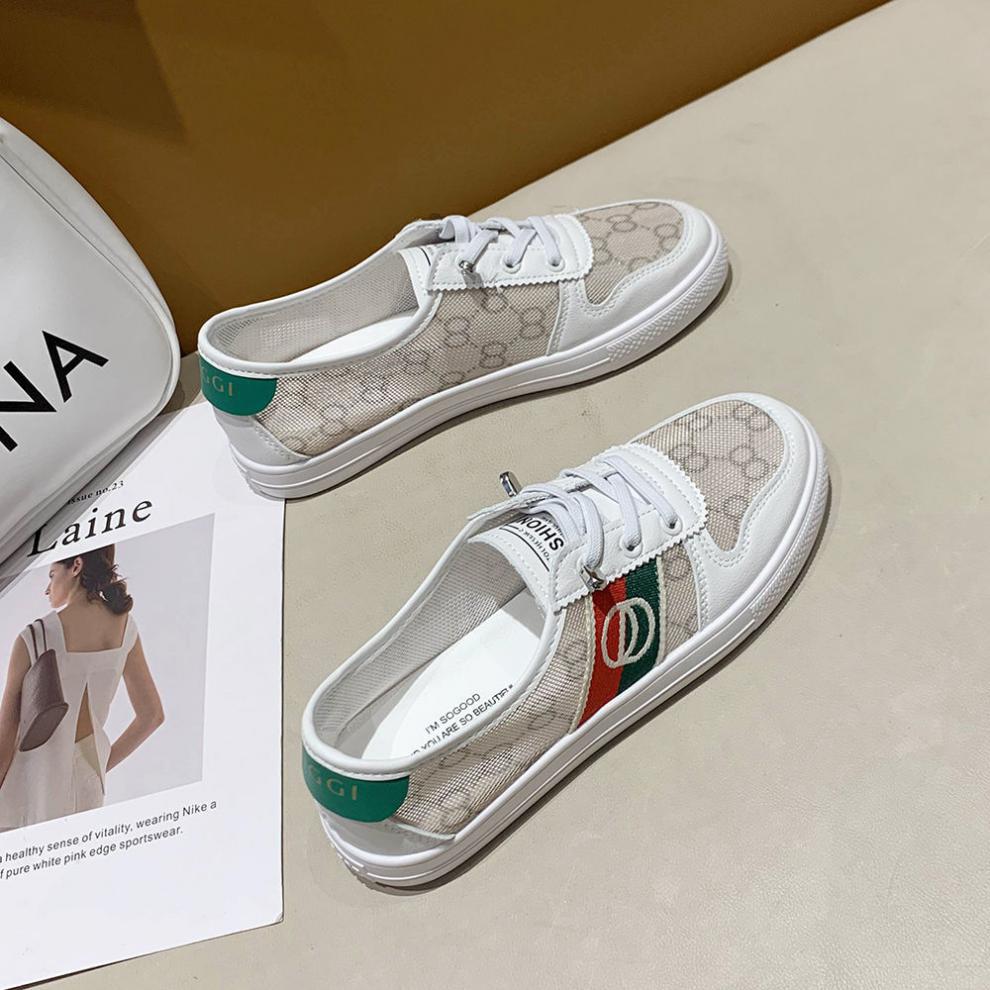 New Arrival Mesh Breathable White Shoes Women 2025 Summer Versatile Flat Casual Board Shoes Size 35-40 Free Shipping