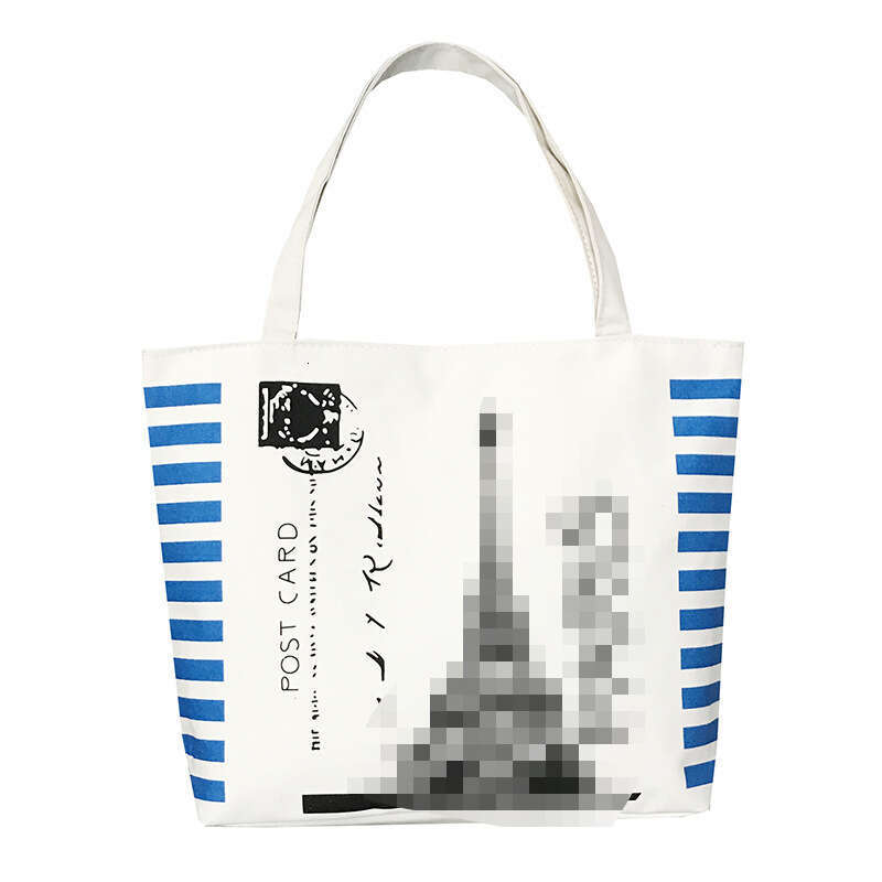 Ladies' handbag, student canvas Korean printed single shoulder tote minimalist crossbody bag, bags