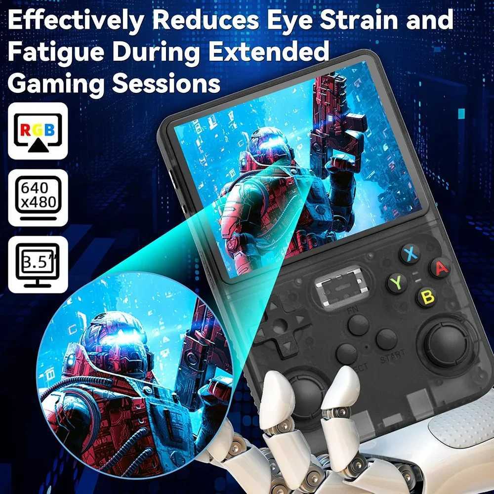 R36S Classic Retro Game Console with ARKOS System Video Games Single Card Portable Hand-held Gaming Console Kids Gift 35 Inch H251113
