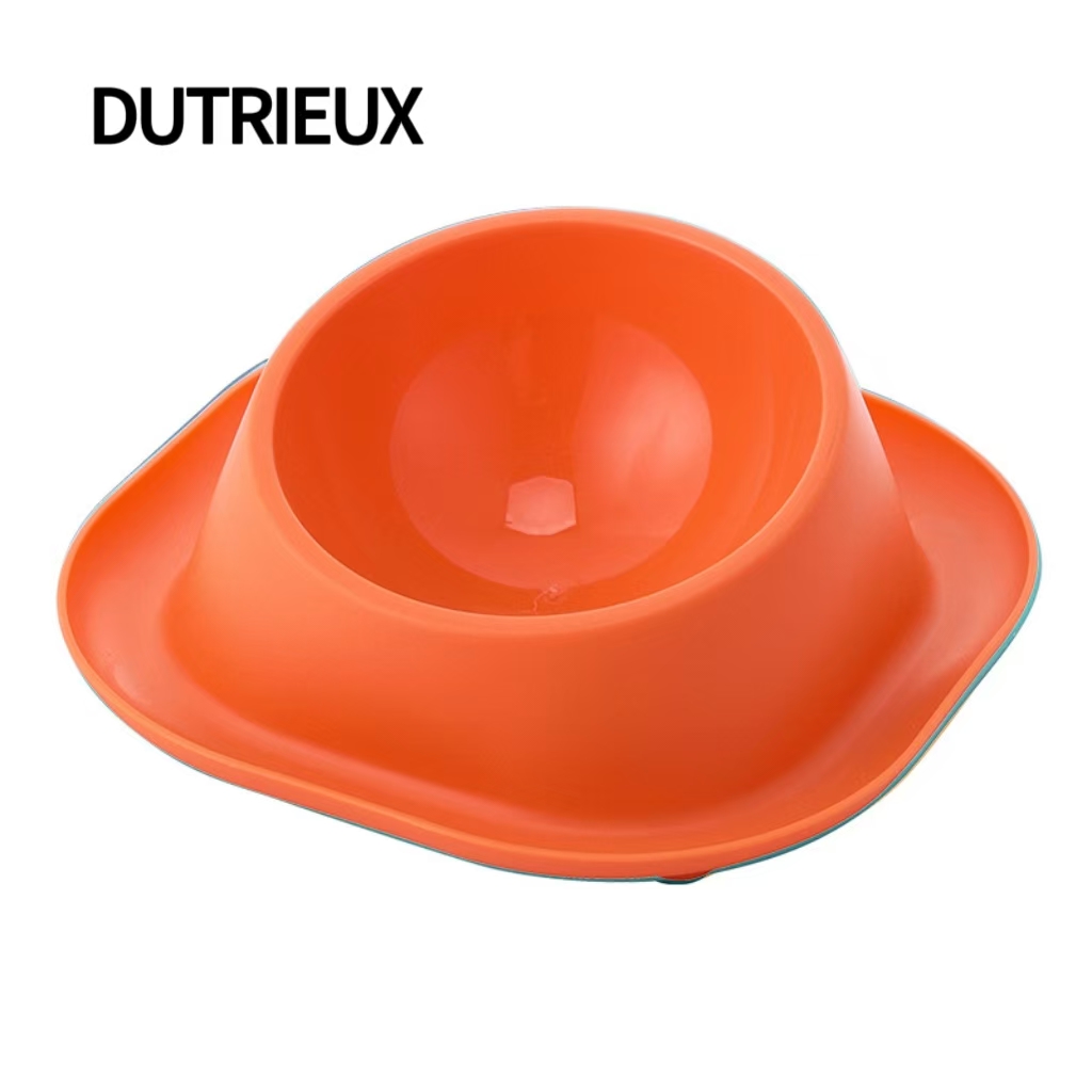 H1425 Puppy food bowl with one-piece design, non-slip base to protect puppy's neck, combines eating and drinking in one.