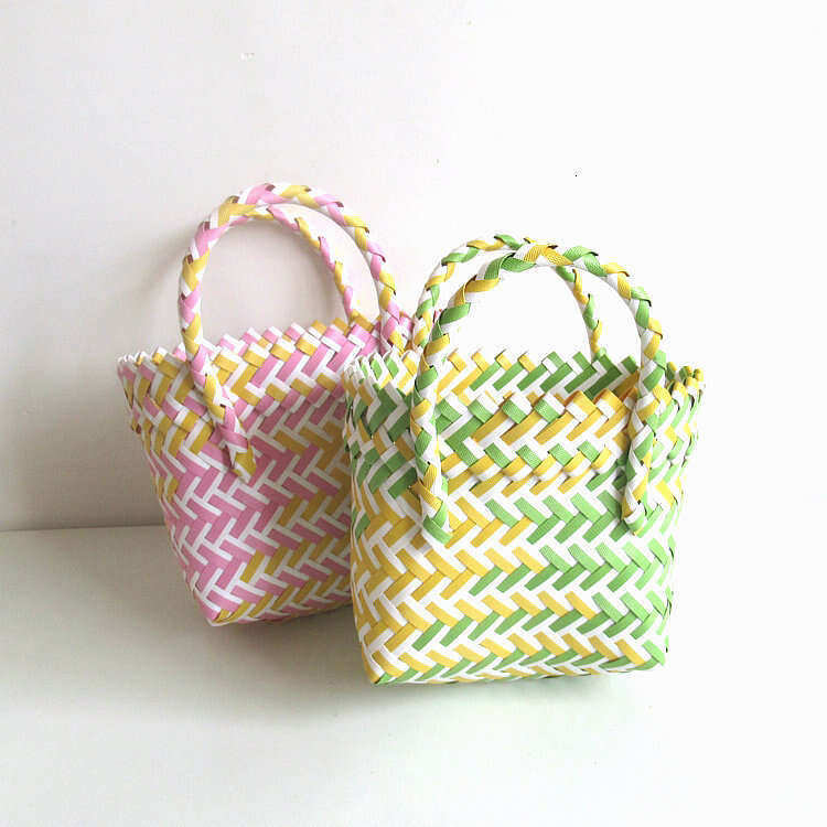 designer bag New Colorful Plastic Knitted Small with Gift Photo Decoration Handheld Women's Bag