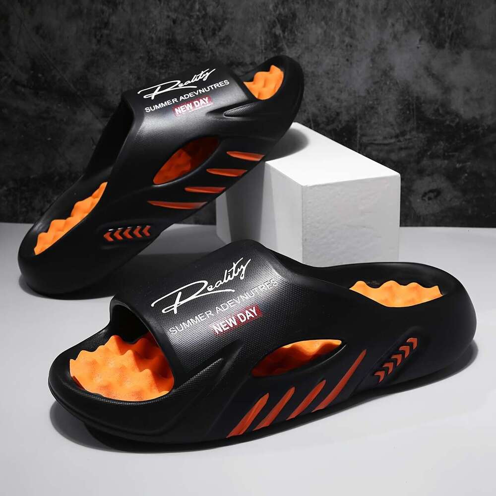 Men slippers designer Trendy Colour Block Open Toe Breathable Slipper Comfy Non Slip Casual Durable EVA Slides for Men's Outdoor Activities