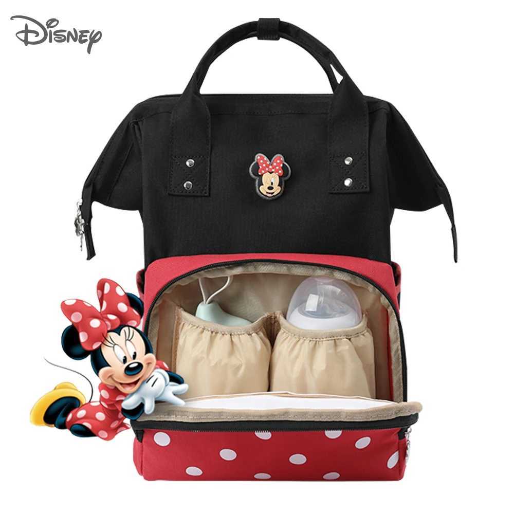 Disney Diaper Bag Multi functional Large Capacity Mummy Replacement Bag Waterproof Mom Backpack Travel Napping Backpack Wet BagXJ250412
