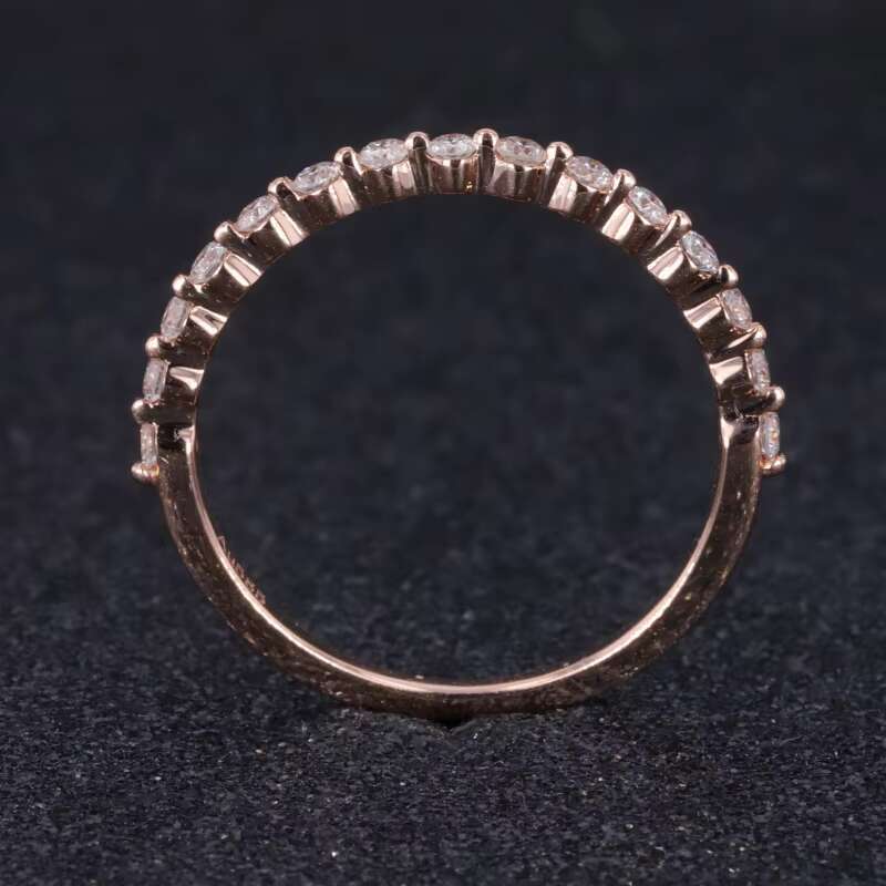 14k Rose Gold Semi Mount Ring Settings Inlay Color Vs Quality 1.6mm Loose Diamonds Wedding Band d for Wedding Party.