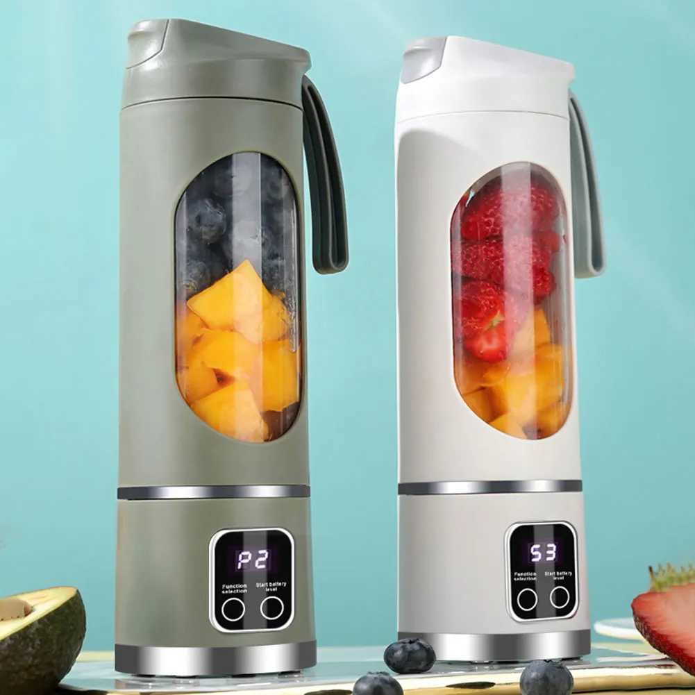 450ml Portable Juicer Electric Juicer Cup USB Rechargeable Mini Electric Juicer with 8 Blades for Home Office Travel C251113