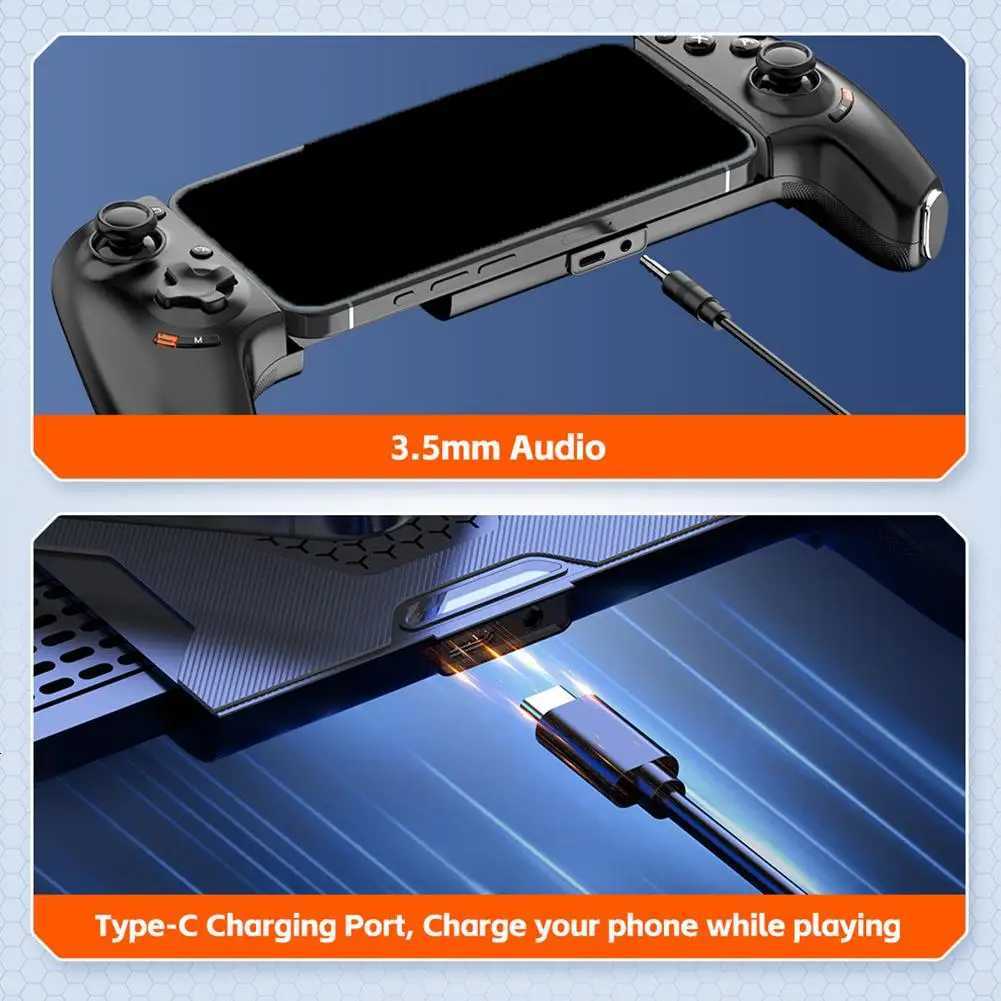 Stretchable Mobile Game Controller for iPhone Android PC Wireless Phone Controller USB-C Plug and Play Gaming Contro T1V1 H251113