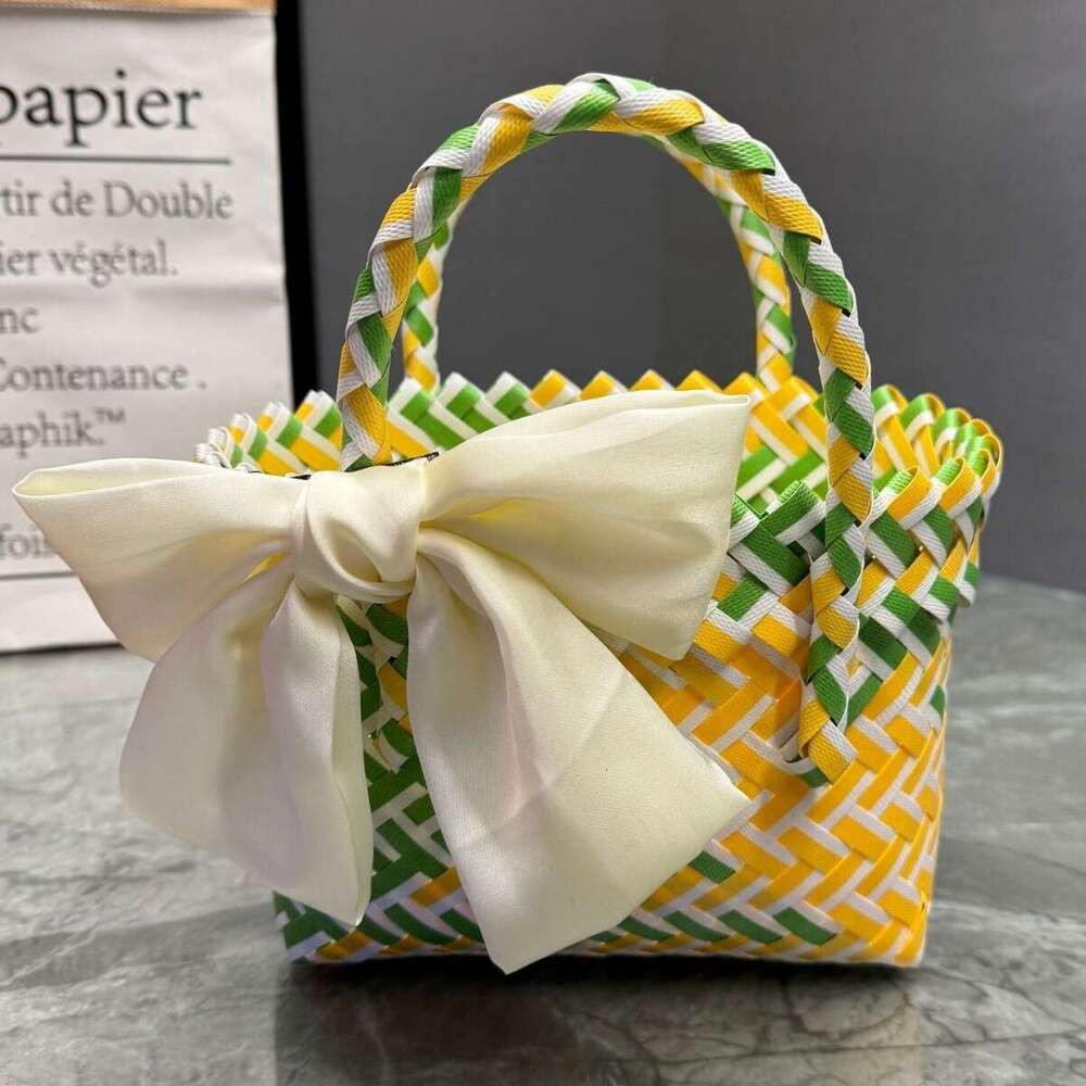 New plastic handbag, woven basket, souvenir basket bag, beach women's bag