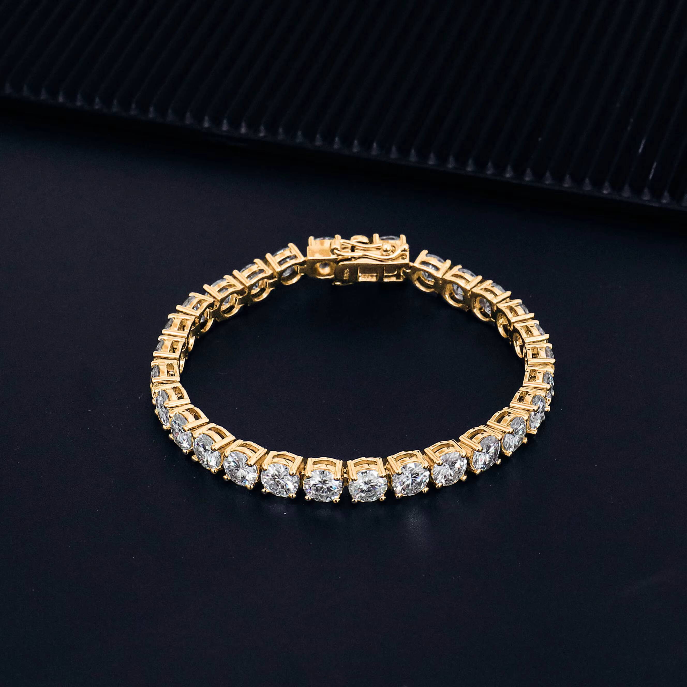 Luxury Womens Tennis Bracelet Hip Hop Style Custom Size 6mm 925 Sterling Silver Moissanite Diamond Classic Design Tennis Chain