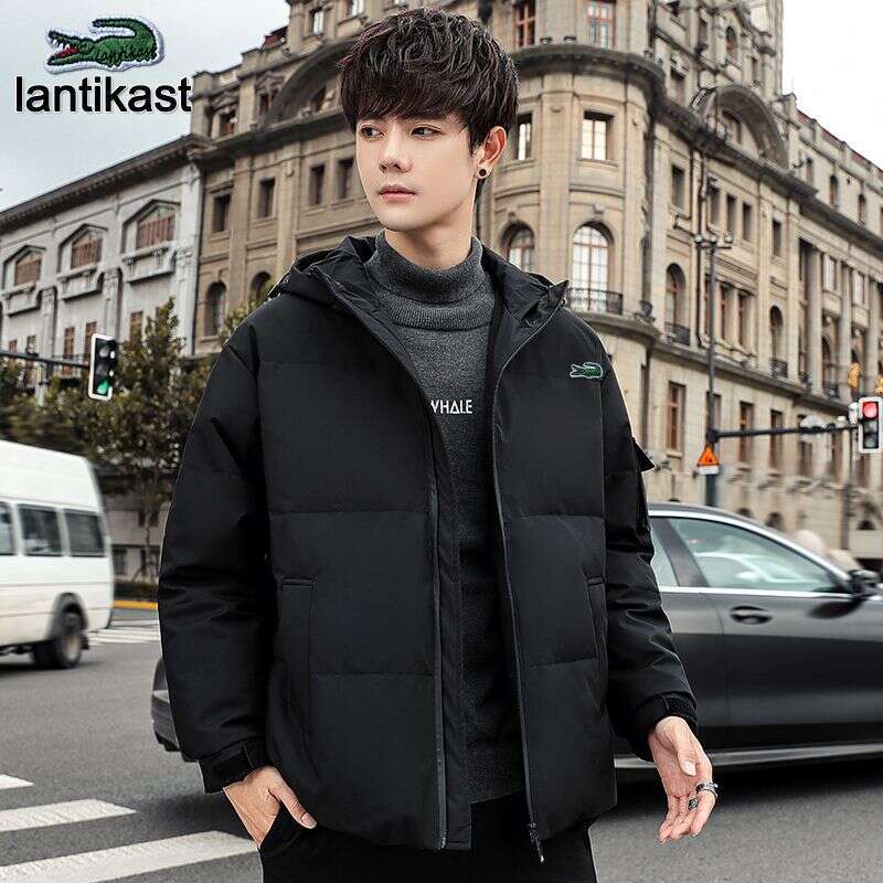 Noble Crocodile Hooded Warm designer handbag White Duck Winter for Men Loose Casual Trendy Short Down Jacket Youth Coat