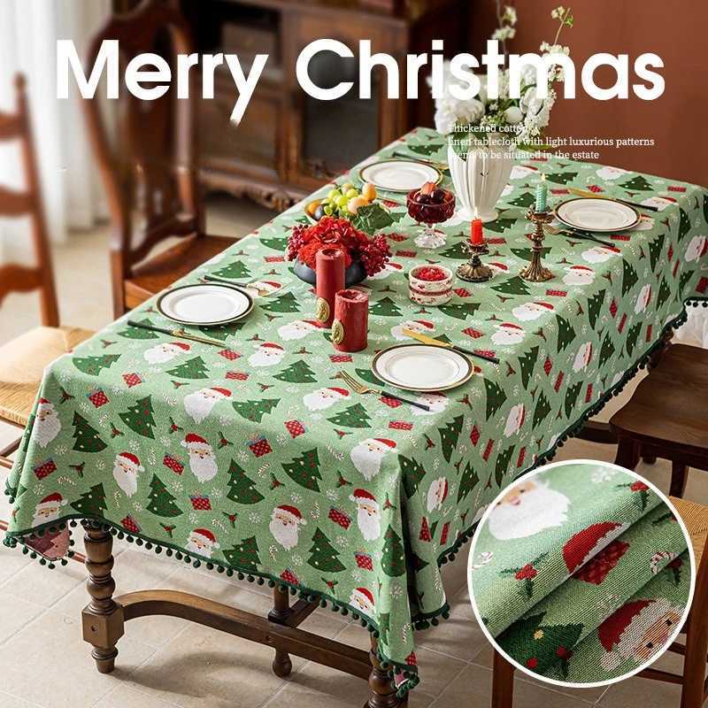Christmas Christmas Table Cloth Rectangular American Retro Dining Table Cloth Wear-resistant Atmosphere Suitable for Multiple Scenarios Y251113