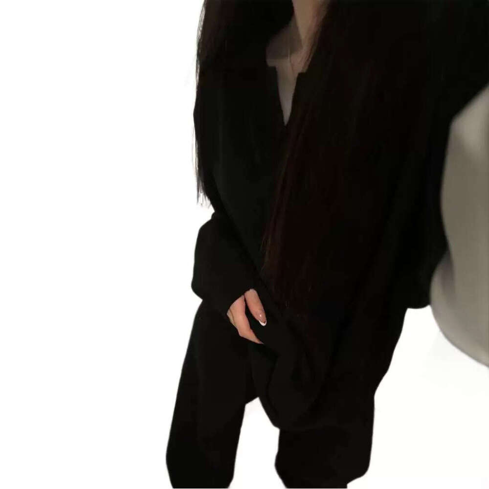 Designer clothing Temperament, old money style, lazy feeling, suit, top, pants, loose, solid color, classic, fashionable, high-end version