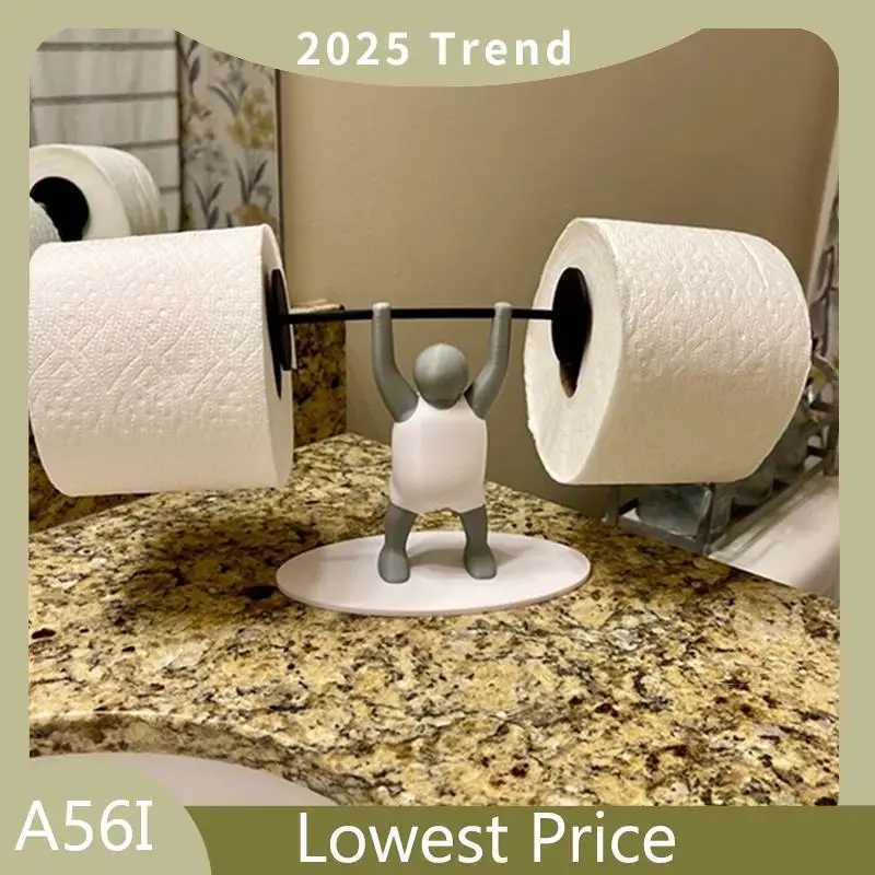 ABDD Fitness Weightlifting Man Toilet Paper Holder Intere Bathro Decoration 3D Printed Paper Holder Y251112